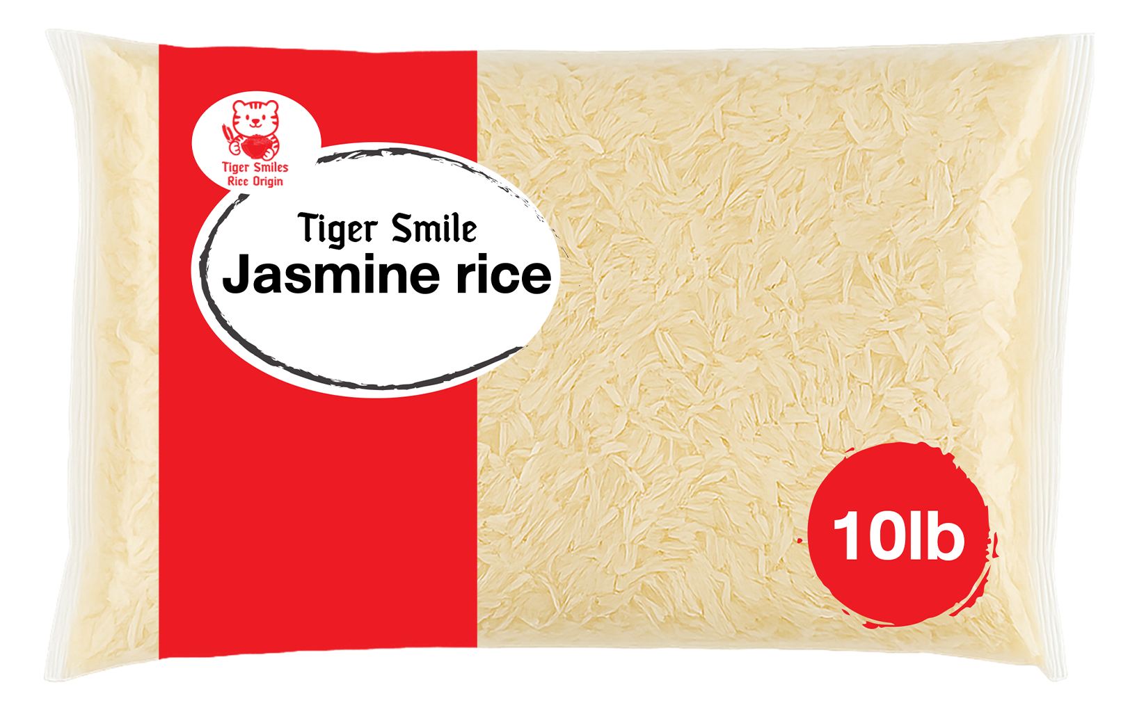 Tiger Smiles Jasmine Rice 10lb x 5 bags/carton